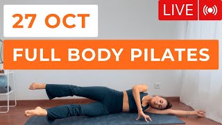 LIVE: 30 MIN DAILY FULL BODY WORKOUT | At Home Pilates (no equipment)
