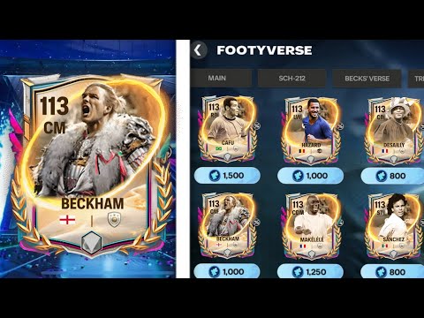 113 BECKHAM EXCHANGE FC MOBILE!! FOOTYVERSE WEEK 3 GALLERY REWARD FC MOBILE 26