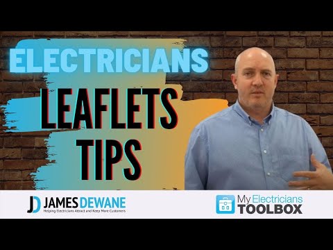 Leaflets for local Electricians