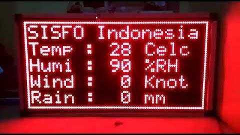 Weather Station with P10 Led Panel RealTime Update