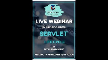 SERVLETS  IN JAVA  TUTORIAL | LIFE CYCLE | HTTP SERVLET | SESSION TRACKING JAVA | TECH GYAN