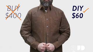 I made a $35 chore coat look like a $400 waxed canvas jacket