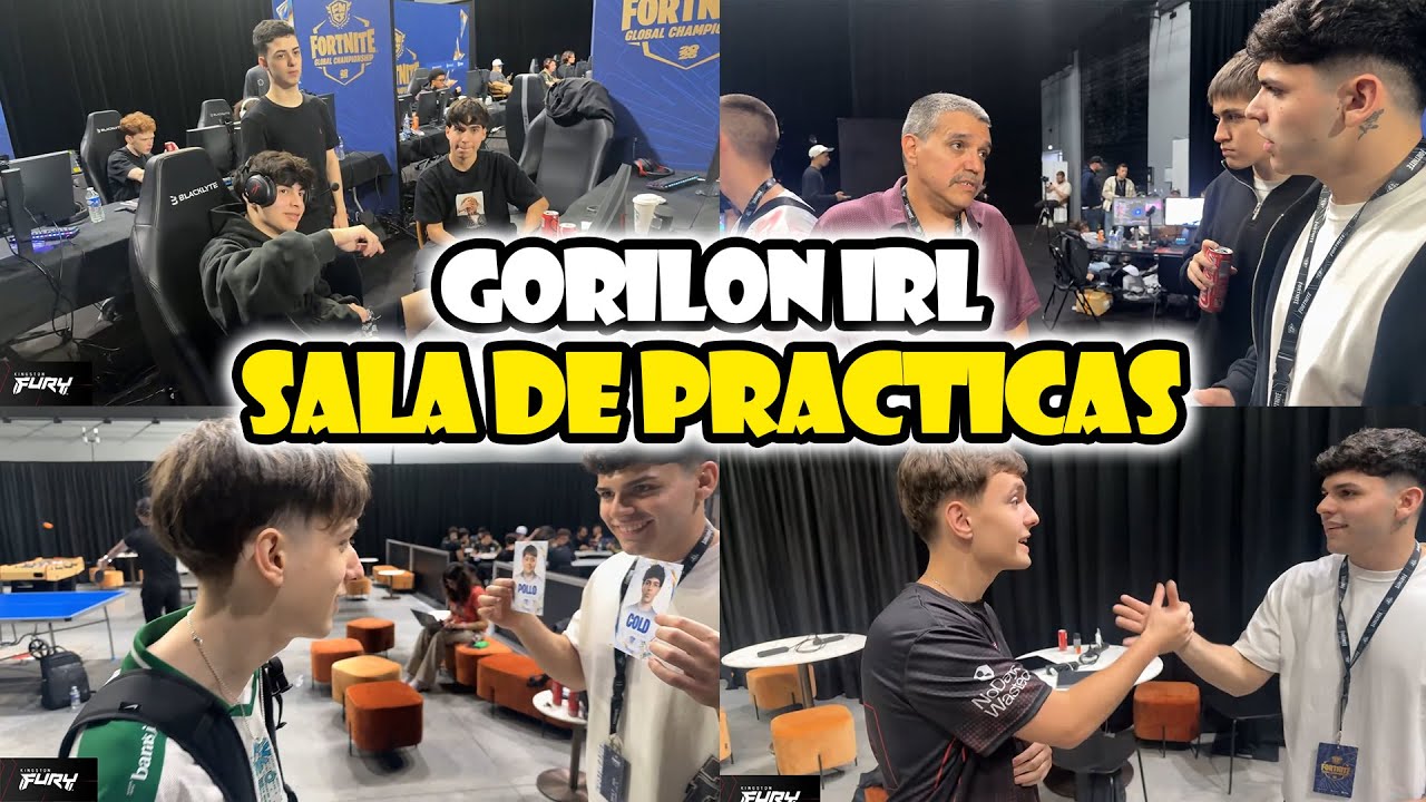 GORILON IRL EN LA SALA DE PRACTICAS DEL MUNDIAL DE FORTNITE🏆PETERBOT, CLIX, K1NG Y MAS | COMPLETO