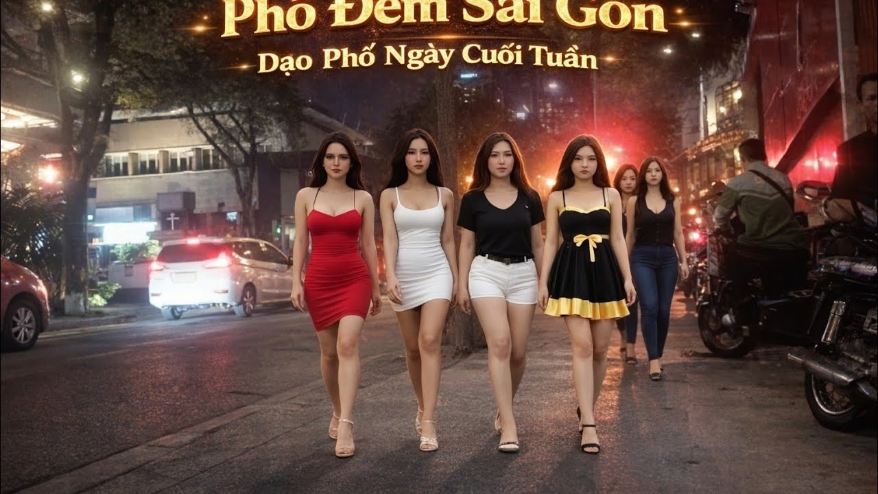 Dạo phố đêm sài gòn | buổi tối dạo quanh con phố trung tâm | toàn người nước ngoài