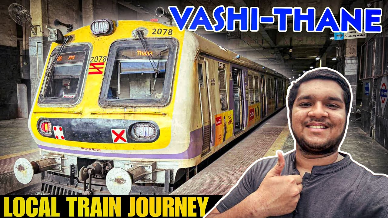 Vashi-Thane Local Train Journey In Siemens Emu 🚂 | Trans-Harbour Line Journey 