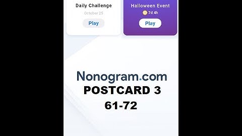 Casually play Nonogram.com Halloween Event 3rd Postcard level 61-72 (almost) no commentary