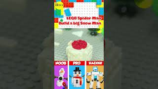 Lego Spider Man build a Snow Man on Christmas Day