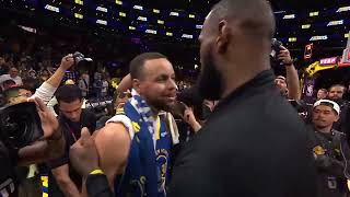 LeBron \& Anthony Davis Show Love To Steph Curry \& Draymond Green After Game 6