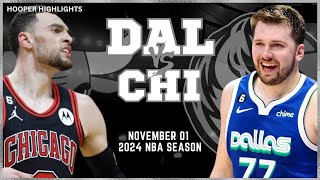 Chicago Bulls vs Dallas Mavericks Full Game Highlights | Nov 1 | 2024 NBA Season