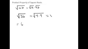 Product Property of Square Roots
