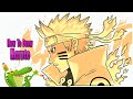 How to draw Naruto Six Paths Sage step by step