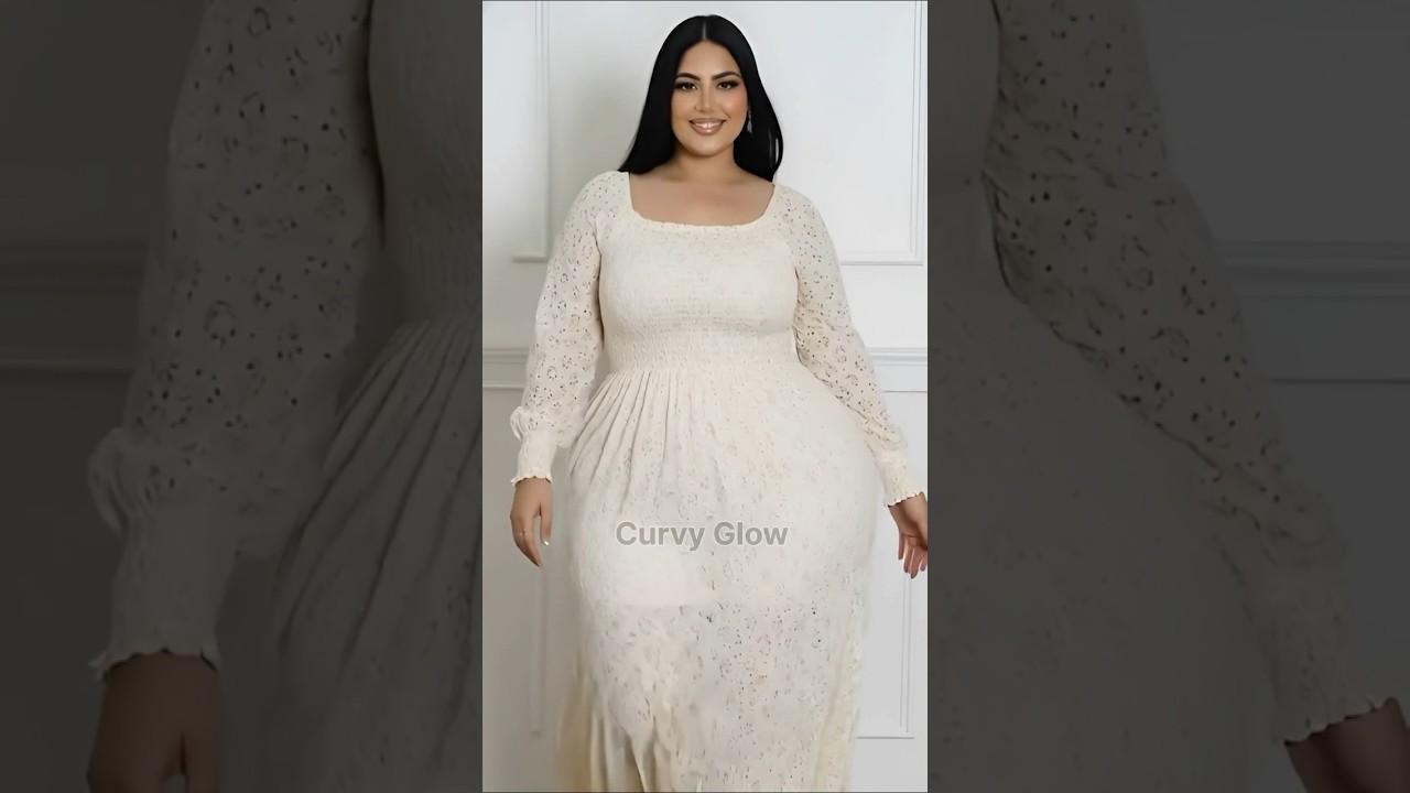 Plus Size Cream Garden Lace Maxi Dress