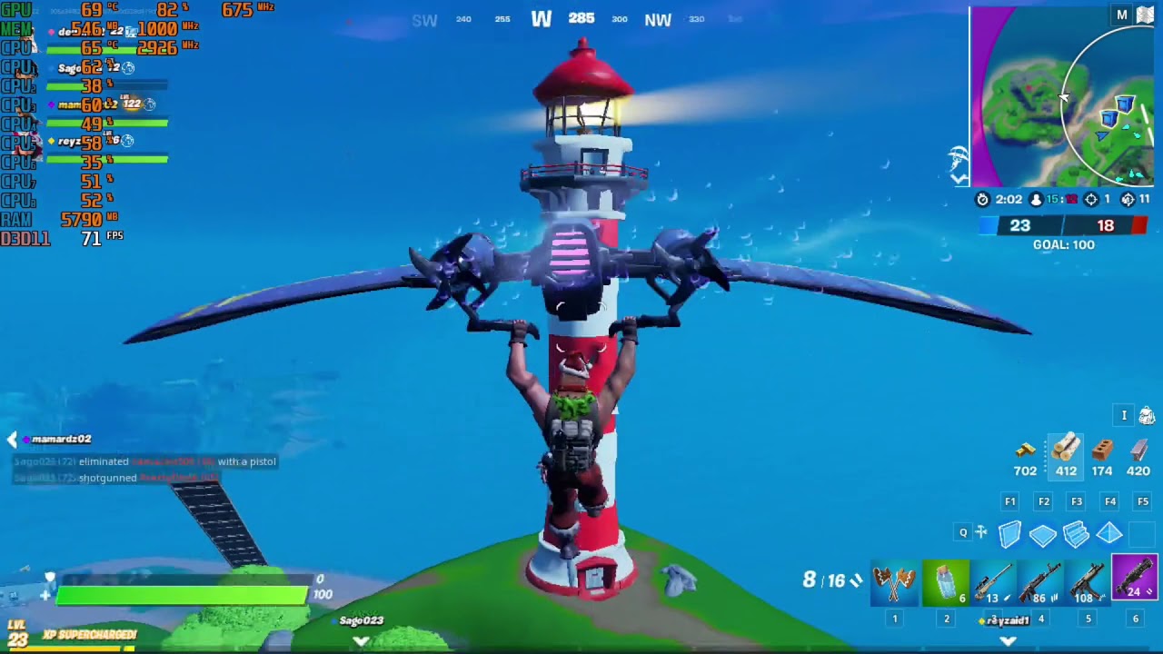 Fortnite Season 5 ; Chapter 2 - With The Radeon HD 6570 at 720p + The Intel I7 860