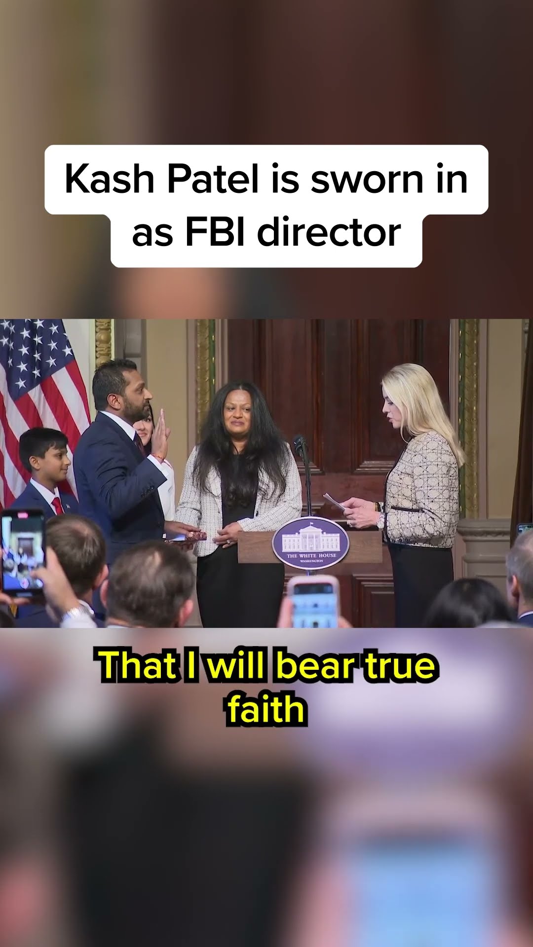 Kash Patel is sworn in as FBI director