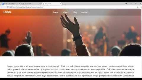 Адаптивное и липкое меню на HTML,CSS,JS
