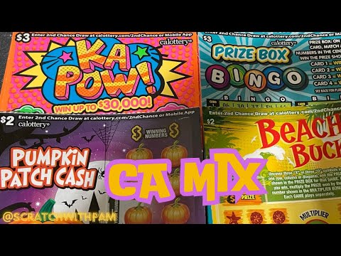 Mix of CA tickets‼️#lottery #scratchofftickets #californiascratchers #scratching #scratchers