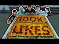 ORDERING THE WORLD'S BIGGEST DELIVERY PIZZA (200,000+ CALORIES) w/ Ricegum