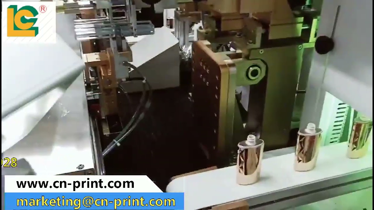 Fully servo system Auto screen printer for print 2 sides of oval bottle