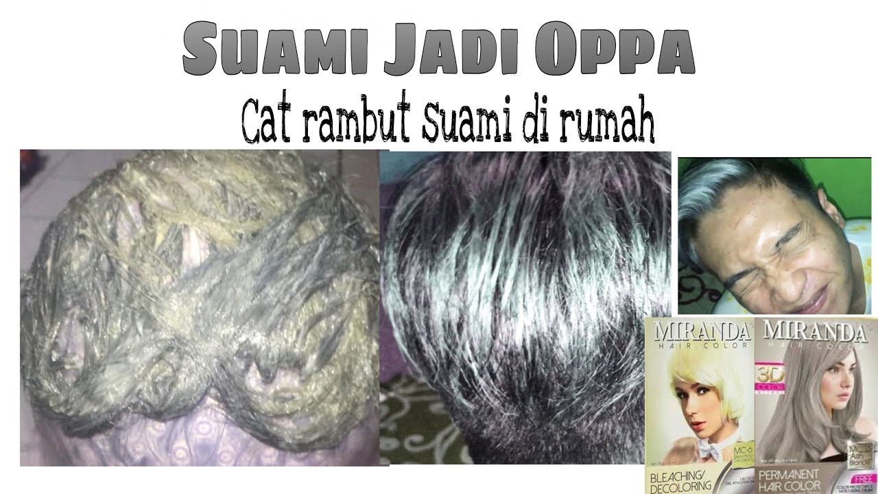  Cat  Rambut  Suami Dirumah Highlight rambut  abu  abu  YouTube