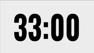 33 Minutes Timer Clock with Countdown Alarm Danger Sound ⏰🔔