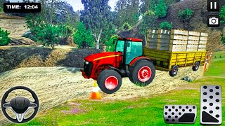 Hill Tractor Trolley Simulator - Driving Cargo Tractor Android GamePlay screenshot 4