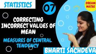 Questions of Correcting incorrect values of mean|Statistics|BBA|BCA|BCOM Statistics