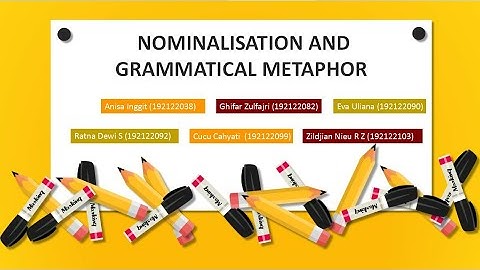 Nominalisation and Grammatical Metaphor || FFG