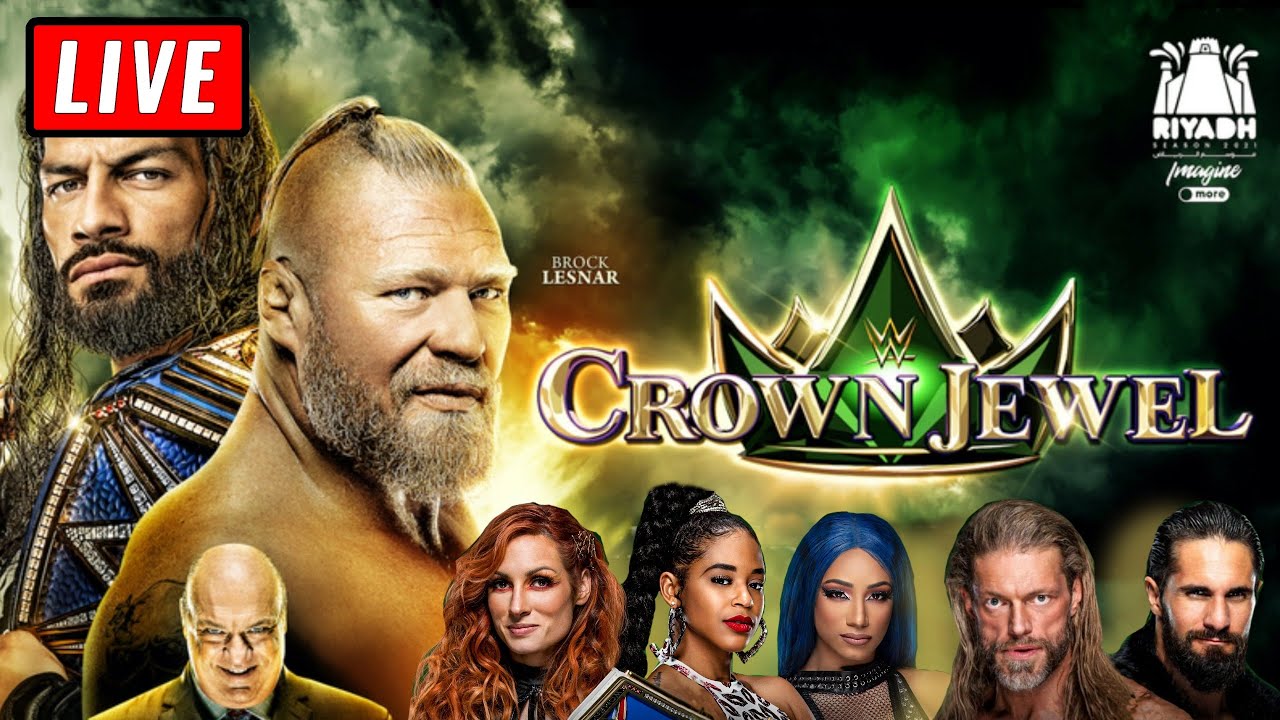 🔴 WWE CROWN JEWEL 2021 Live Stream - Roman Reigns vs Brock Lesnar + Edge vs Seth Rollins Watch Along