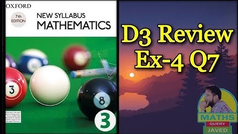 Q7 || Review Ex-4 || NSM || D3 || Indices and standard form || O