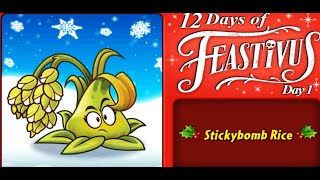 Plants vs Zombies 2: 12 Days of Festivus: DAY 1 Stickybomb Rice PvZ2 screenshot 5