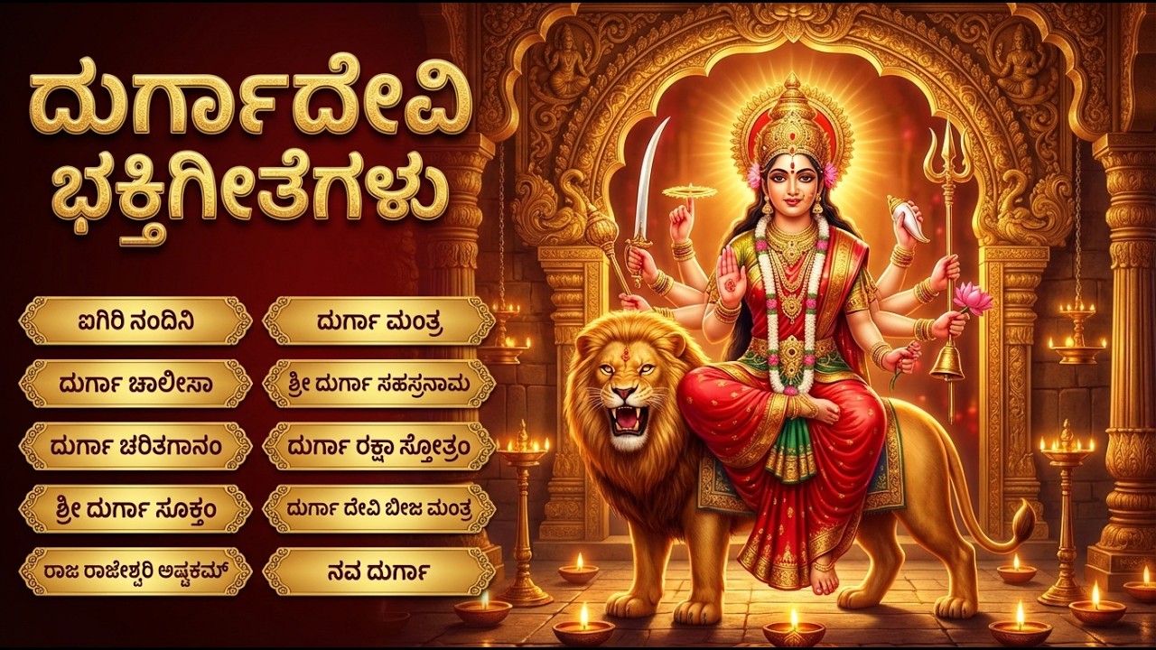 ಮಂಗಳವಾರ ದುರ್ಗಾ ದೇವಿ ಭಕ್ತಿಗೀತೆಗಳು | ಐಗಿರಿ ನಂದಿನಿ | Sri Durga Devi Kannada Bhakti Geethegalu