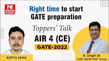 GATE 2022 Topper | Civil Engineering | CE | Aditya Saha | AIR-4 | Toppers