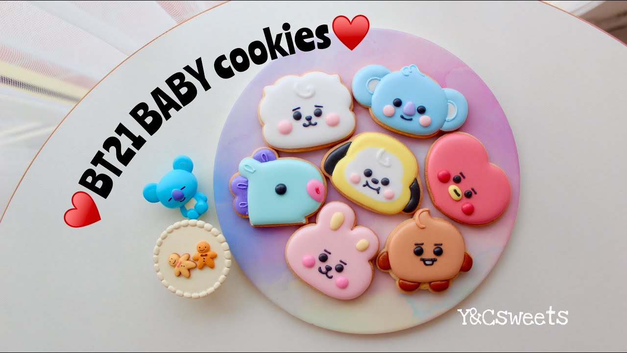 Bt21 Baby Cookies Bt21アイシングクッキー Youtube