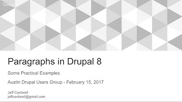 Paragraphs in Drupal 8