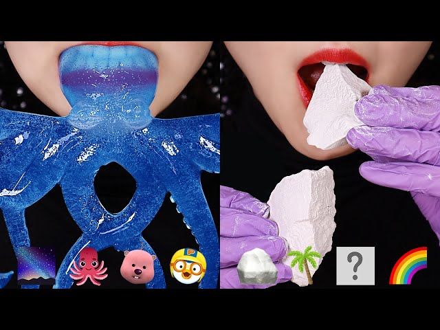 EMOJI MUKBANG ASMR TIKTOK EMOJI FOOD CHALLENGE #29 🪨 class=