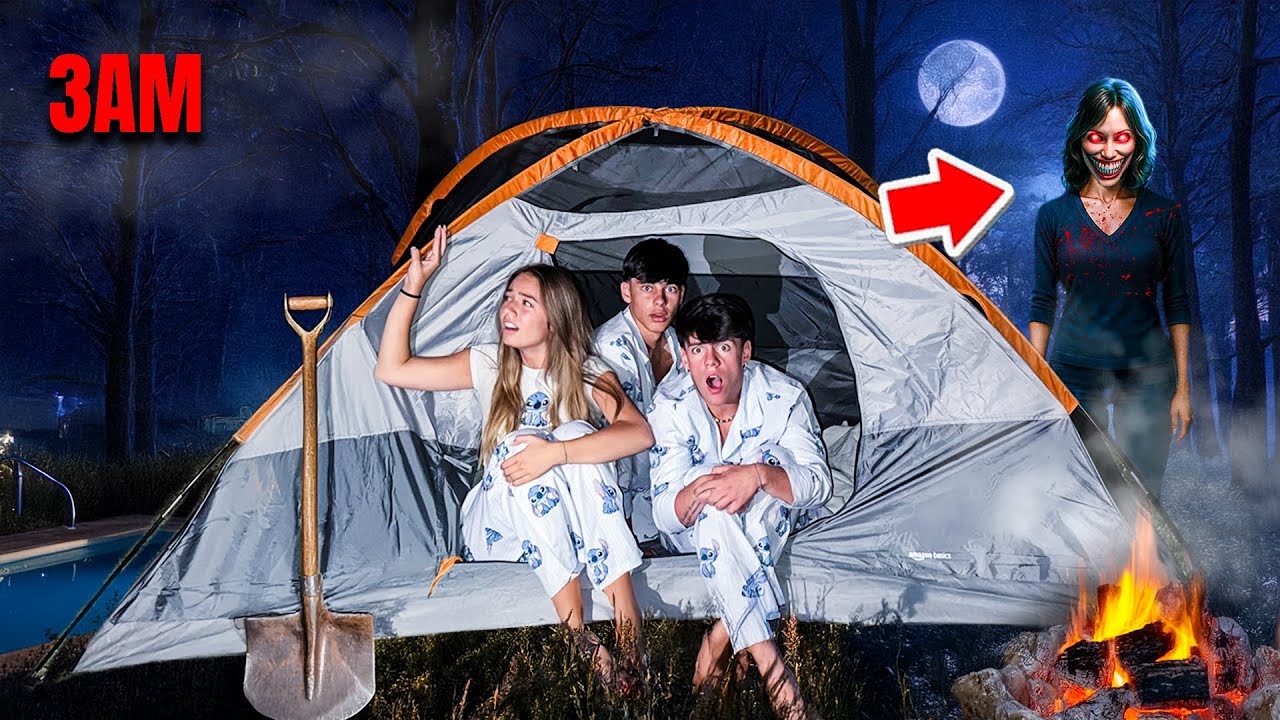 UNA PERSONA MISTERIOSA CI SPAVENTA MENTRE DORMIAMO IN TENDA ALLE 3 DI NOTTE! *scherzo?*