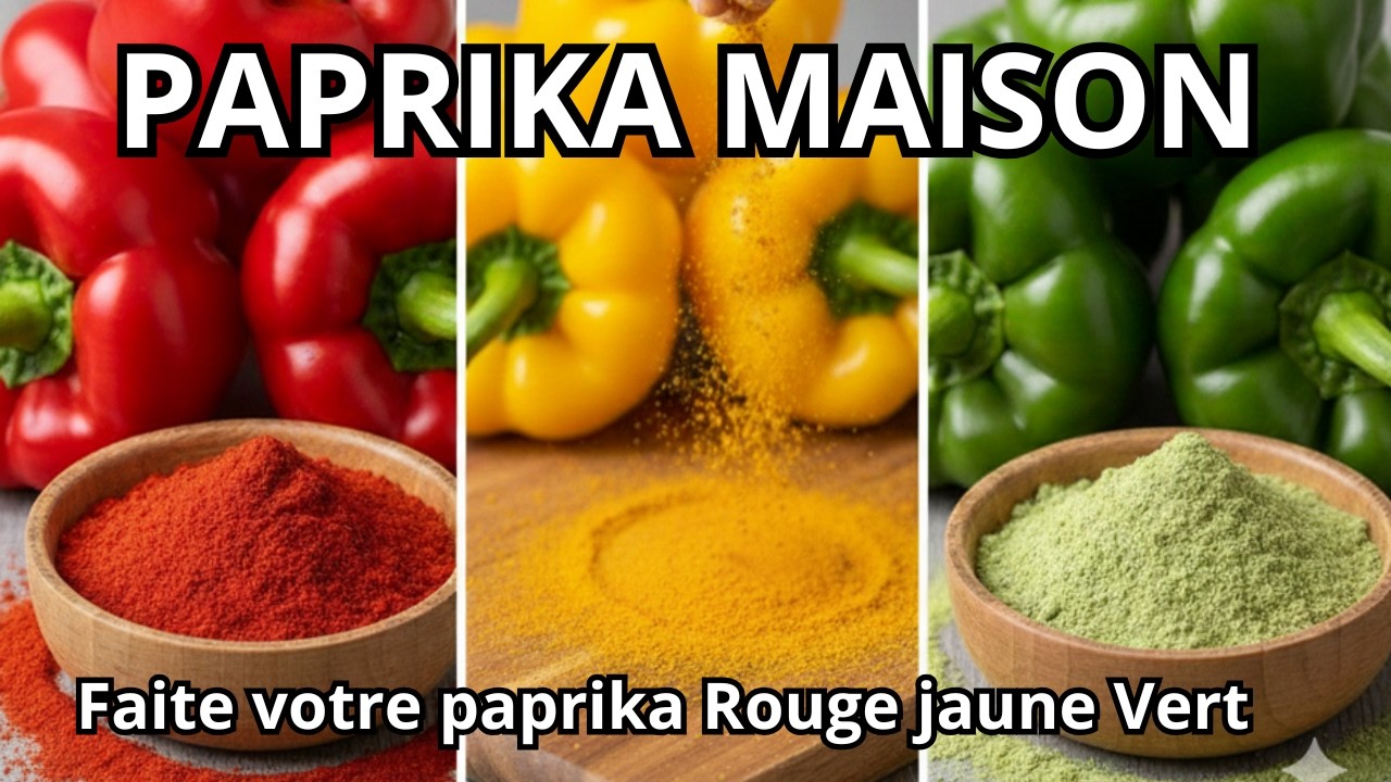 Ne jetez plus vos poivrons ! Faites votre PAPRIKA MAISON (Rouge, Jaune, Vert) 🫑