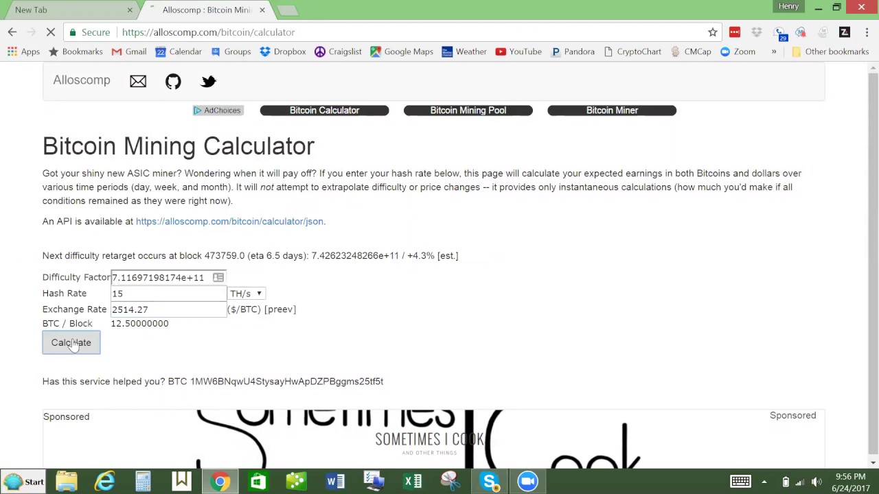 Bitcoin Mining Calculator - 
