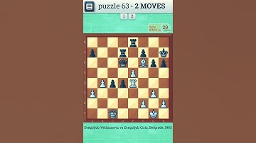 CHESS PUZZLE - 63 ? | Checkmate in two moves | Chess, Chess Strategy, Chess Game, Chess Puzzles