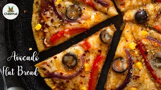 Avocado flat bread recipe | No Oven No Yeast pan pizza | Veggie pizza recipe - chili in a pod