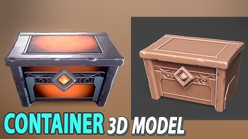 Stylized Container 3D Model in Autodesk Maya 2022, Zbrush 2022, Substance 3D Painter 2022