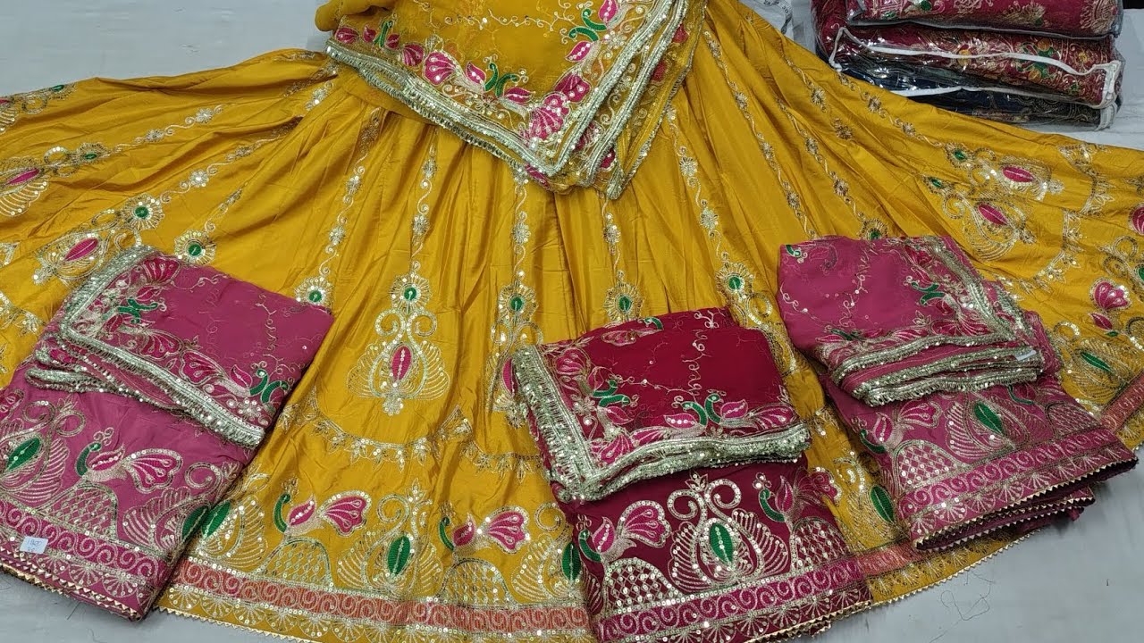 𝟯 पीस में हैवी वर्क के साथ एकदम शानदार लाचे ऑर्डर नोउ।   -     7891021675