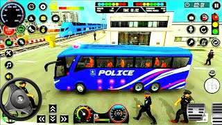 3D off-road police bus driving simulator game - police bus off-road forest driving simulator game screenshot 2