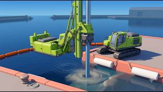 Pile Driver vs Soft Harbour: Can It Drive a Steel Mooring Pile? | 3D Harbour Construction screenshot 5