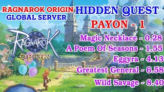 [ ENG ] Ragnarok Origin [ GLOBAL 14 ] - Hidden Quest Payon - 1