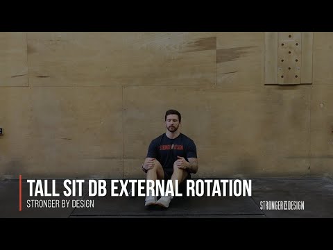 Tall Sit DB External Rotation - YouTube