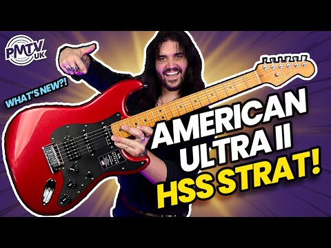 Електрогітара FENDER AMERICAN ULTRA II STRATOCASTER HSS MN SINISTER RED, видео 3
