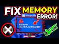 How to Fix Stop Code Memory Management in Windows 10/11