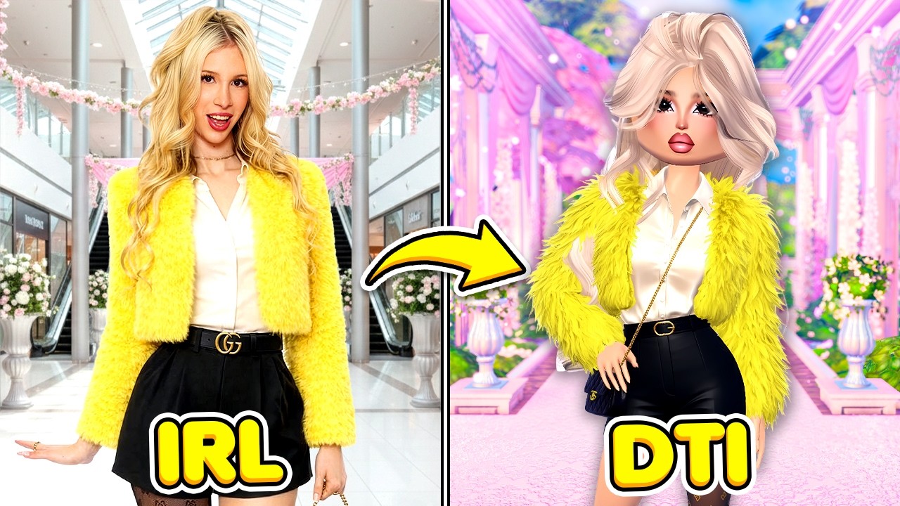 Dress to Impress... BUT Using ONLY IRL Clothes From a Shopping Spree W/ @RussoBloxy