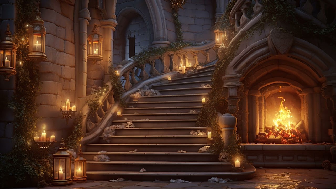 Elegant Fire Serenade: ASMR Fit for Royal Ambiance | Regal Ambiance and Warmth